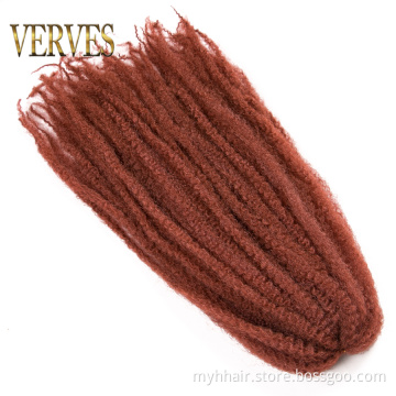 VERVES 24 and 18 Inch Afro Kinky Braiding Hair Synthetic Crochet Marly Braids Hair extensions Natural black Brown Blonde